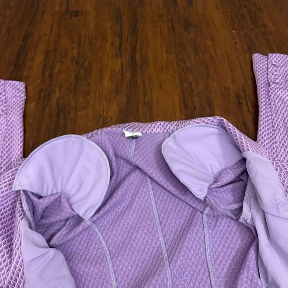 CABI The Maverick Imperial Blazer Jacket Lavender Argyle Office Preppy - Picture 10 of 15